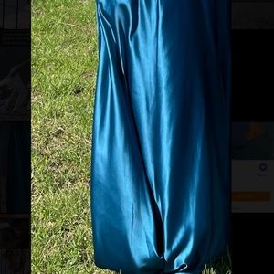 Teal prom dress